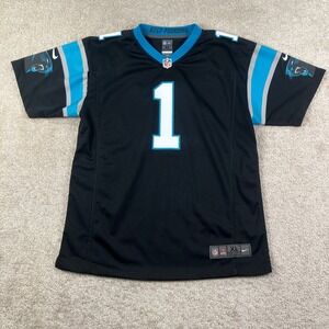 Nike Youth XL 18/20 Cam Newton Carolina On Field Panthers Jersey Black #1 NFL